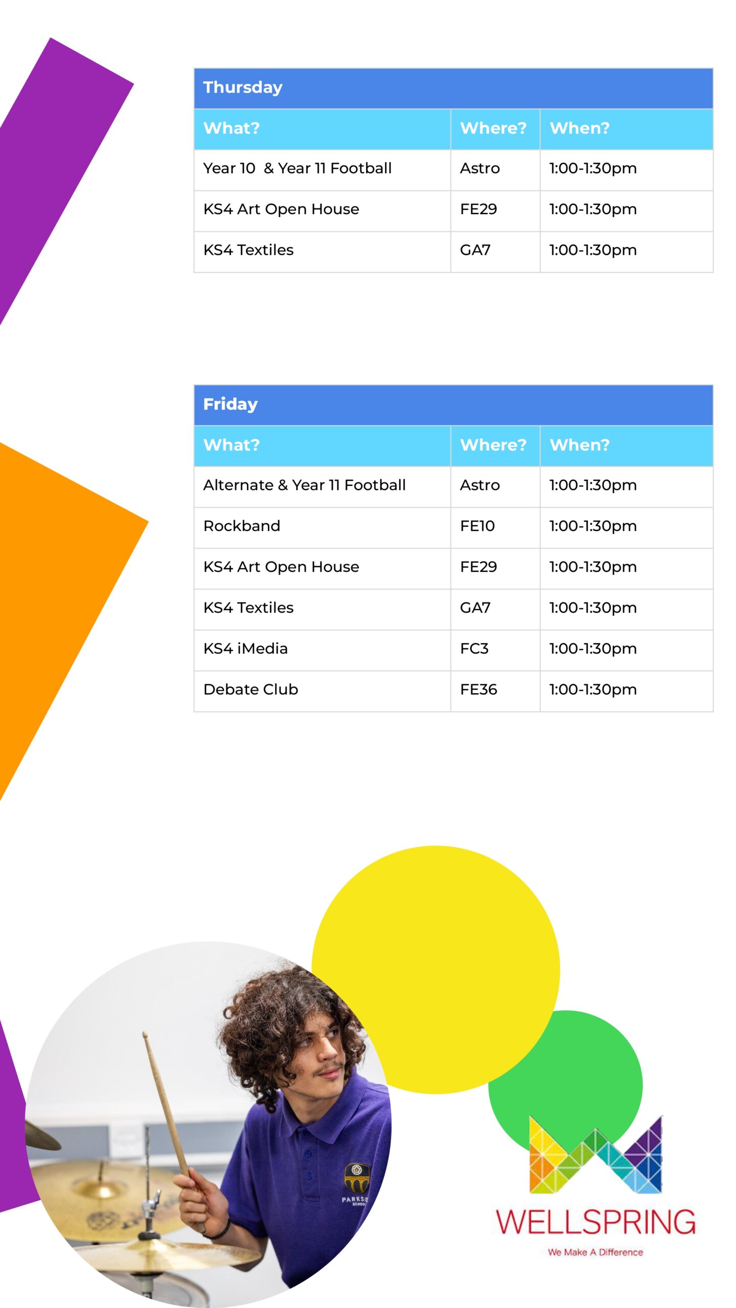 Autumn Term Extra Curricular 2